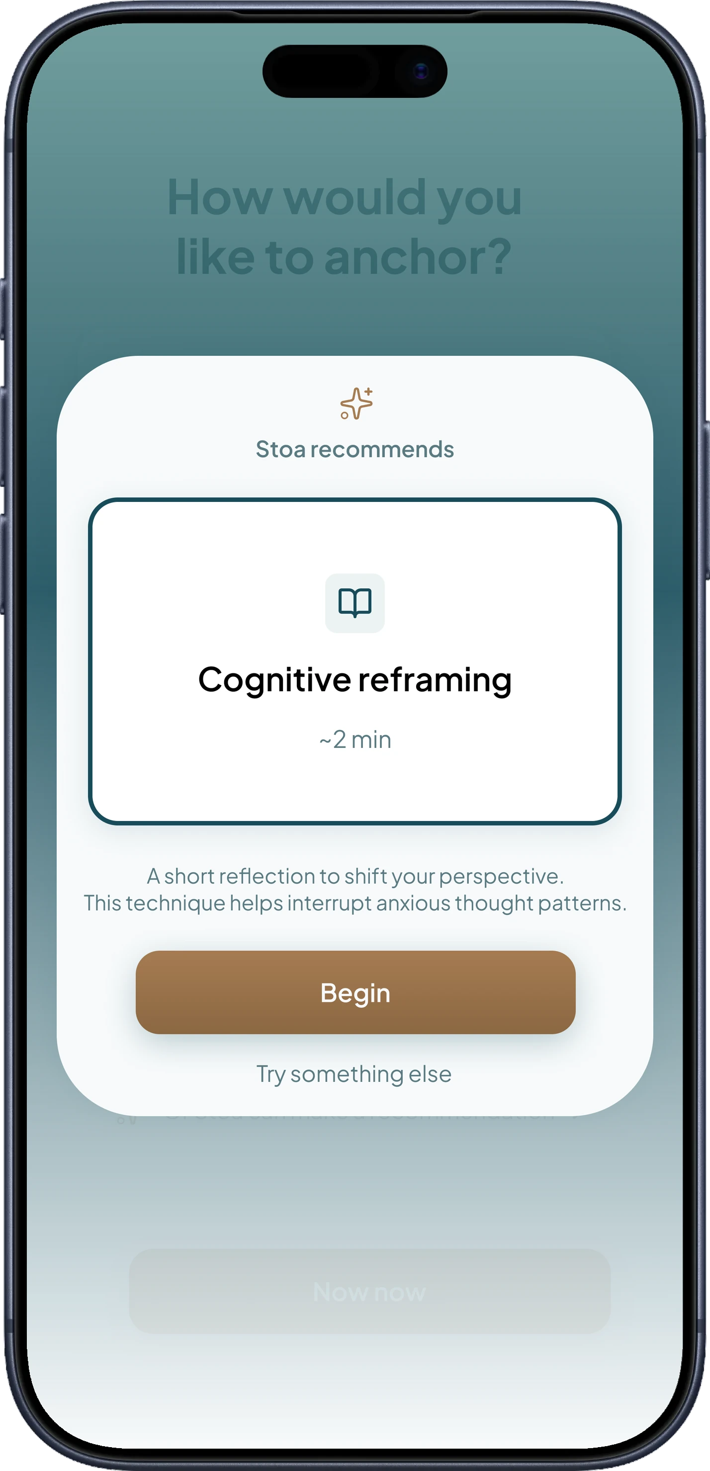 STOA — AI Recommendation screen