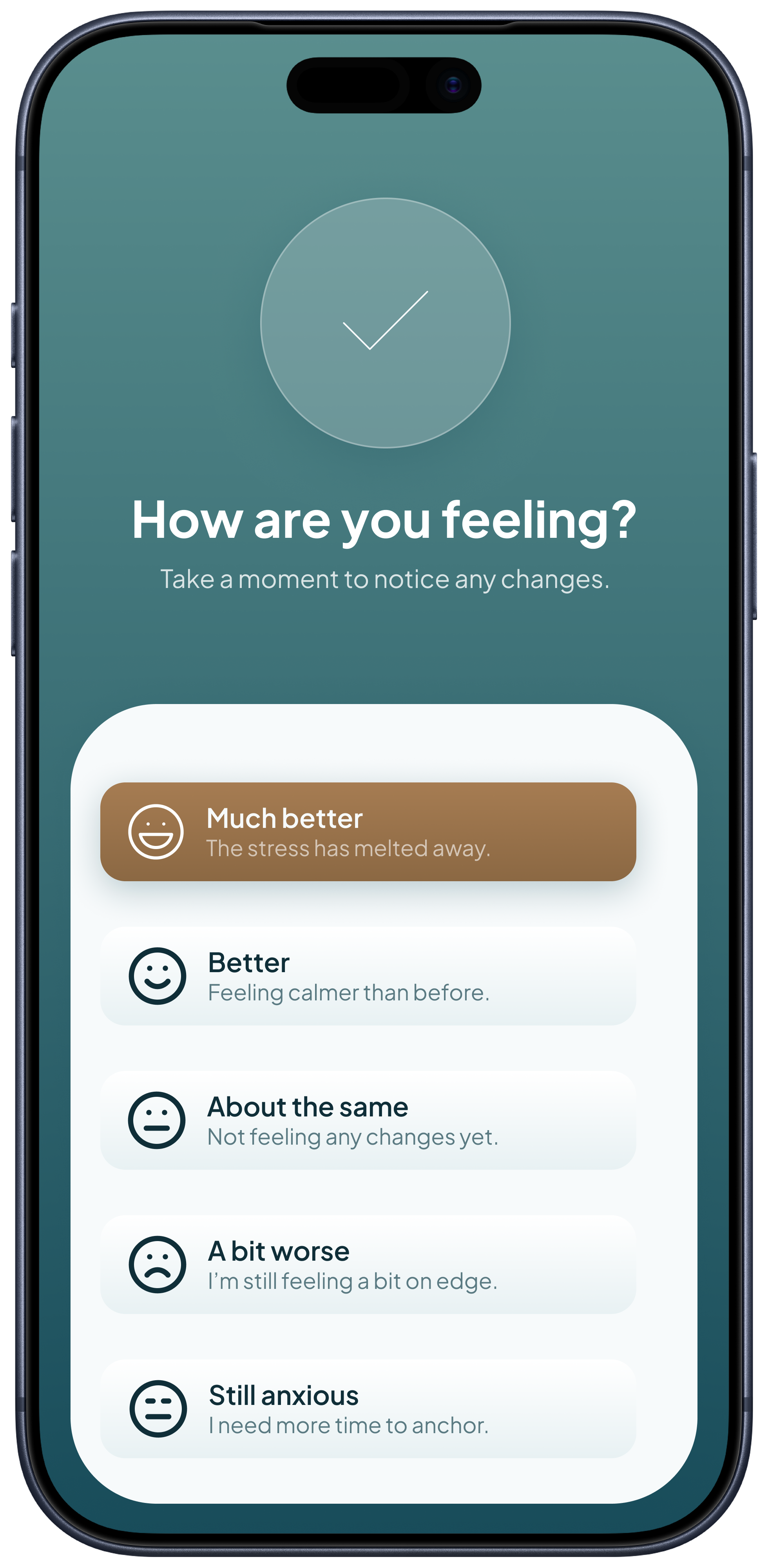 STOA — Post Check-In screen